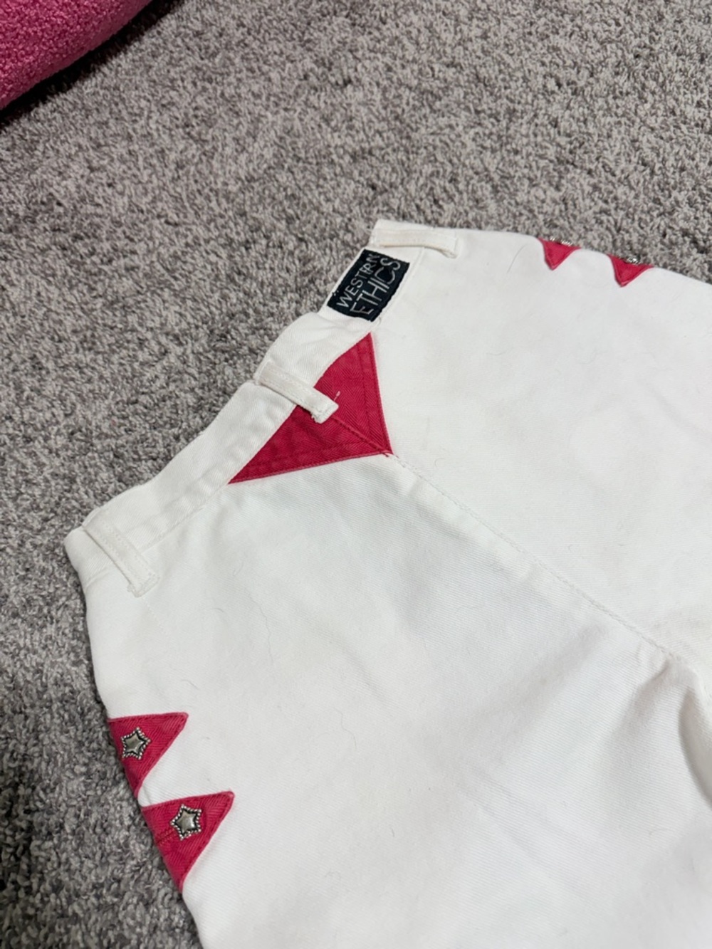 Vintage western ethnics white/red star jeans - Picture 7 of 8